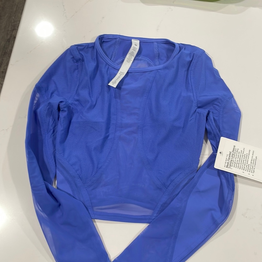 Brand new lulu lemon mesh training long sleeve